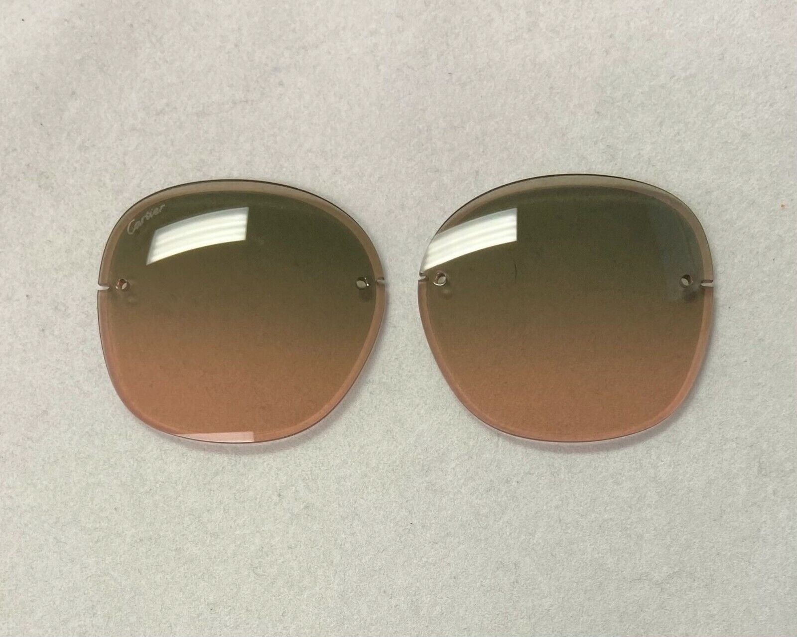 Cartier Replacement Lenses Gradient Green/Tan Round 55 mm