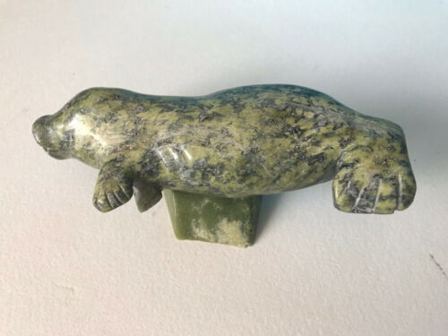 Tommy Tukpanie “walrus” Inuit Artist Carving Cape Dorset Kinngait Nu Signed 9193